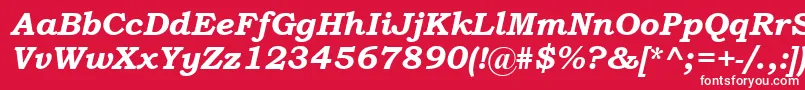 BookmanOldStyleРџРѕР»СѓР¶РёСЂРЅС‹Р№РљСѓСЂСЃРёРІ Font – White Fonts on Red Background
