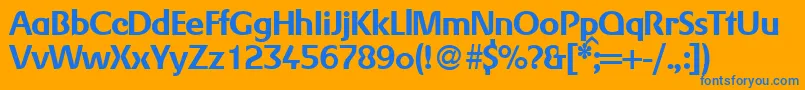 GerlingRegularDb Font – Blue Fonts on Orange Background