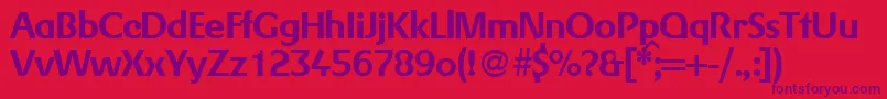 GerlingRegularDb-Schriftart – Violette Schriften auf rotem Hintergrund