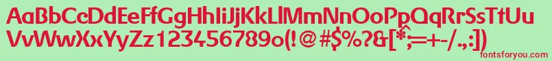 GerlingRegularDb Font – Red Fonts on Green Background