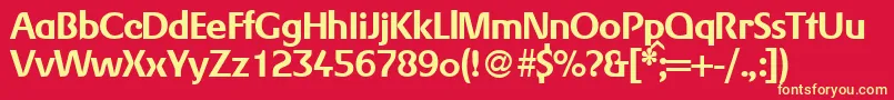 GerlingRegularDb Font – Yellow Fonts on Red Background