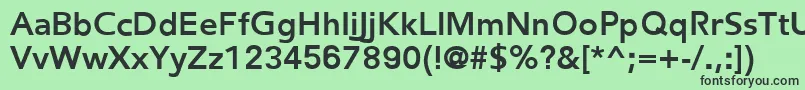 フォントFredericBold – 緑の背景に黒い文字