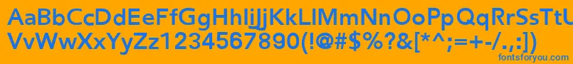 フォントFredericBold – オレンジの背景に青い文字