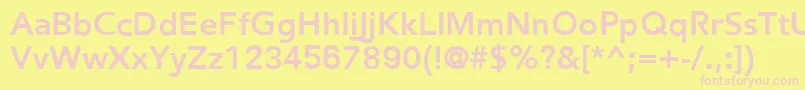 FredericBold Font – Pink Fonts on Yellow Background