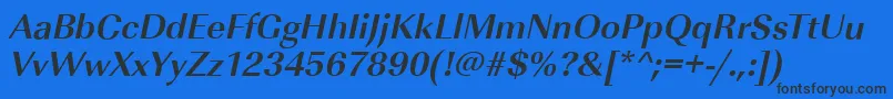 ImperialstdBolditalic Font – Black Fonts on Blue Background
