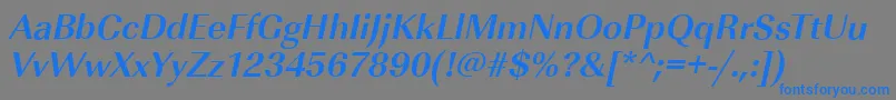 ImperialstdBolditalic Font – Blue Fonts on Gray Background