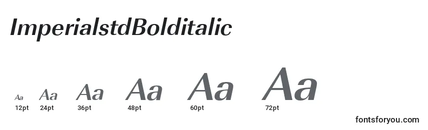 ImperialstdBolditalic Font Sizes