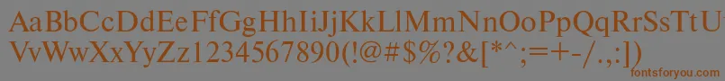 Newtonmacctt Font – Brown Fonts on Gray Background