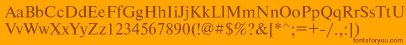 Newtonmacctt Font – Brown Fonts on Orange Background