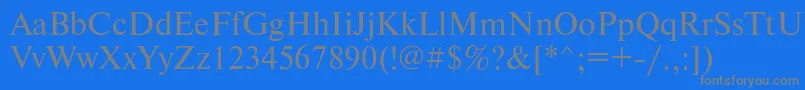 Newtonmacctt Font – Gray Fonts on Blue Background