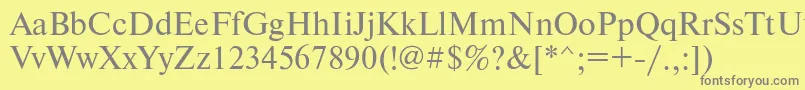 Newtonmacctt Font – Gray Fonts on Yellow Background