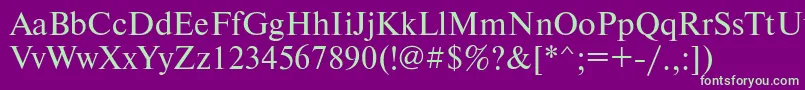 Newtonmacctt Font – Green Fonts on Purple Background