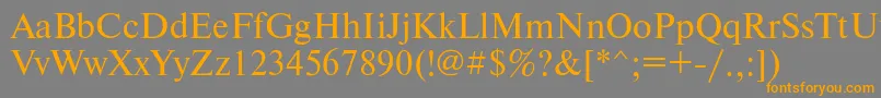 Newtonmacctt Font – Orange Fonts on Gray Background