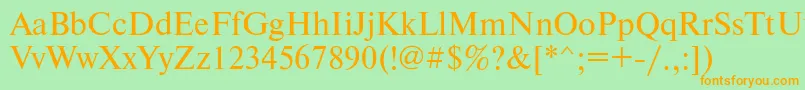 Newtonmacctt Font – Orange Fonts on Green Background