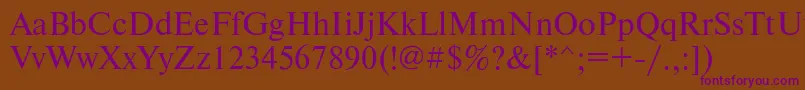 Newtonmacctt Font – Purple Fonts on Brown Background