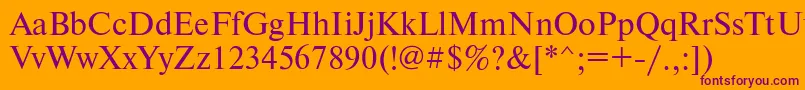 Newtonmacctt Font – Purple Fonts on Orange Background