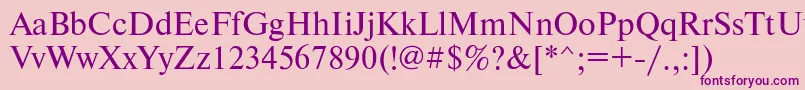 Newtonmacctt Font – Purple Fonts on Pink Background