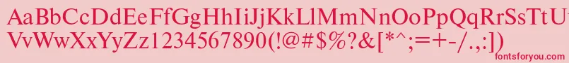 Newtonmacctt Font – Red Fonts on Pink Background