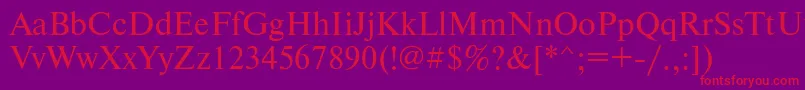 Newtonmacctt Font – Red Fonts on Purple Background