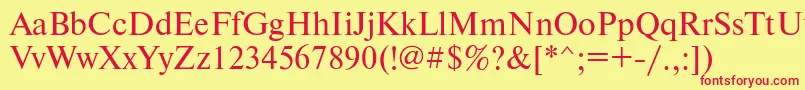 Newtonmacctt Font – Red Fonts on Yellow Background