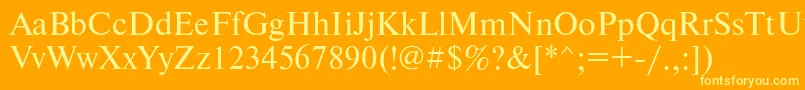 Newtonmacctt Font – Yellow Fonts on Orange Background