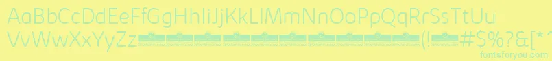 KabrioSoftExtralightTrial Font – Green Fonts on Yellow Background