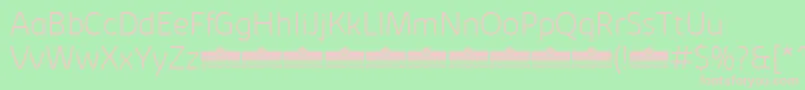 KabrioSoftExtralightTrial Font – Pink Fonts on Green Background