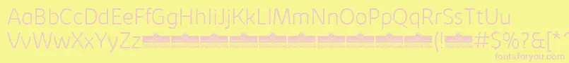 KabrioSoftExtralightTrial Font – Pink Fonts on Yellow Background