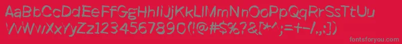 ItStartedHereAgain Font – Gray Fonts on Red Background