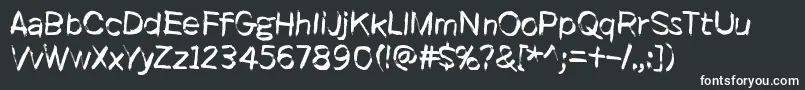 ItStartedHereAgain Font – White Fonts on Black Background