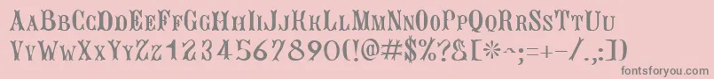 JacquesRegular Font – Gray Fonts on Pink Background