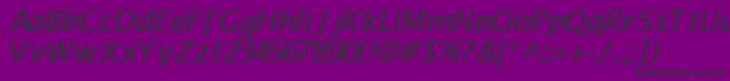 MachadosanssskItalic Font – Black Fonts on Purple Background