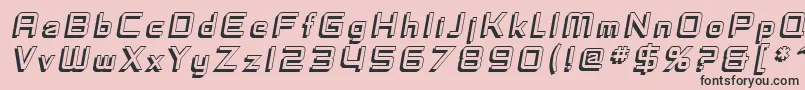 SfFedoraTitlesShadowItalic-Schriftart – Schwarze Schriften auf rosa Hintergrund