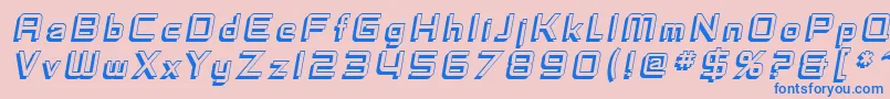 SfFedoraTitlesShadowItalic Font – Blue Fonts on Pink Background