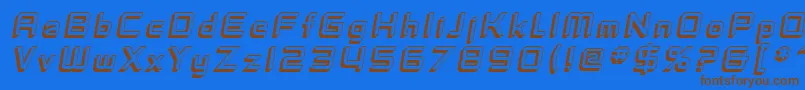 SfFedoraTitlesShadowItalic Font – Brown Fonts on Blue Background