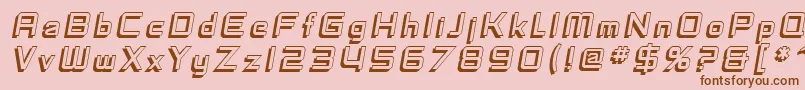 SfFedoraTitlesShadowItalic Font – Brown Fonts on Pink Background