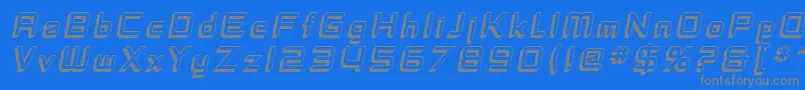 SfFedoraTitlesShadowItalic Font – Gray Fonts on Blue Background