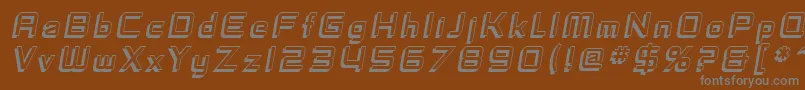 SfFedoraTitlesShadowItalic Font – Gray Fonts on Brown Background
