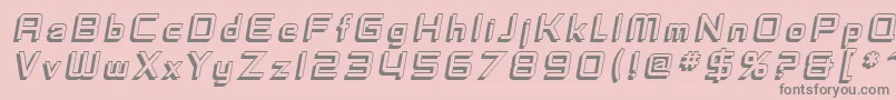 フォントSfFedoraTitlesShadowItalic – ピンクの背景に灰色の文字