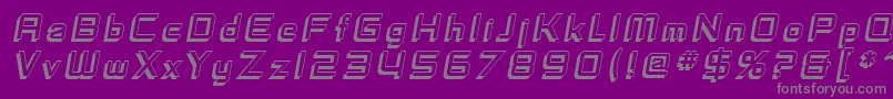 SfFedoraTitlesShadowItalic Font – Gray Fonts on Purple Background
