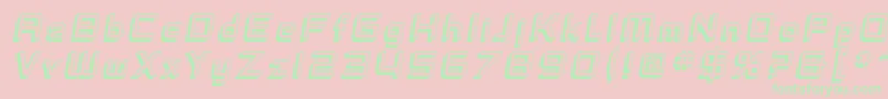 SfFedoraTitlesShadowItalic-Schriftart – Grüne Schriften auf rosa Hintergrund
