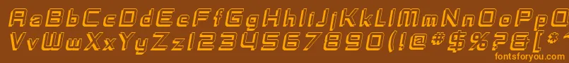 SfFedoraTitlesShadowItalic Font – Orange Fonts on Brown Background