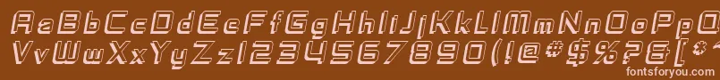 SfFedoraTitlesShadowItalic Font – Pink Fonts on Brown Background