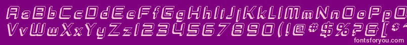 SfFedoraTitlesShadowItalic Font – Pink Fonts on Purple Background