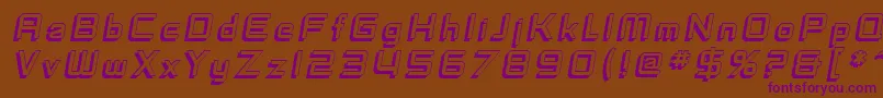 SfFedoraTitlesShadowItalic Font – Purple Fonts on Brown Background