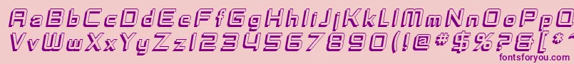 Шрифт SfFedoraTitlesShadowItalic – фиолетовые шрифты на розовом фоне