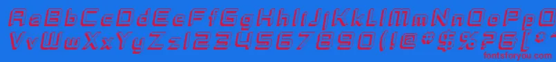 Шрифт SfFedoraTitlesShadowItalic – красные шрифты на синем фоне