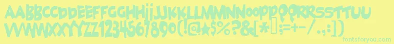 Weitere Informationen zur Geekabyte2-Schriftart Geekabyte2-Schriftart – Grüne Schriften auf gelbem Hintergrund