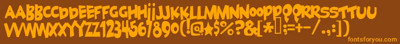 Police Geekabyte2 – polices orange sur fond brun