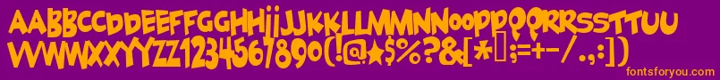 Police Geekabyte2 – polices orange sur fond violet